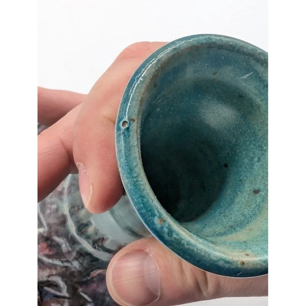 Handmade Signed Stoneware Studio Pottery‎ Vase 9